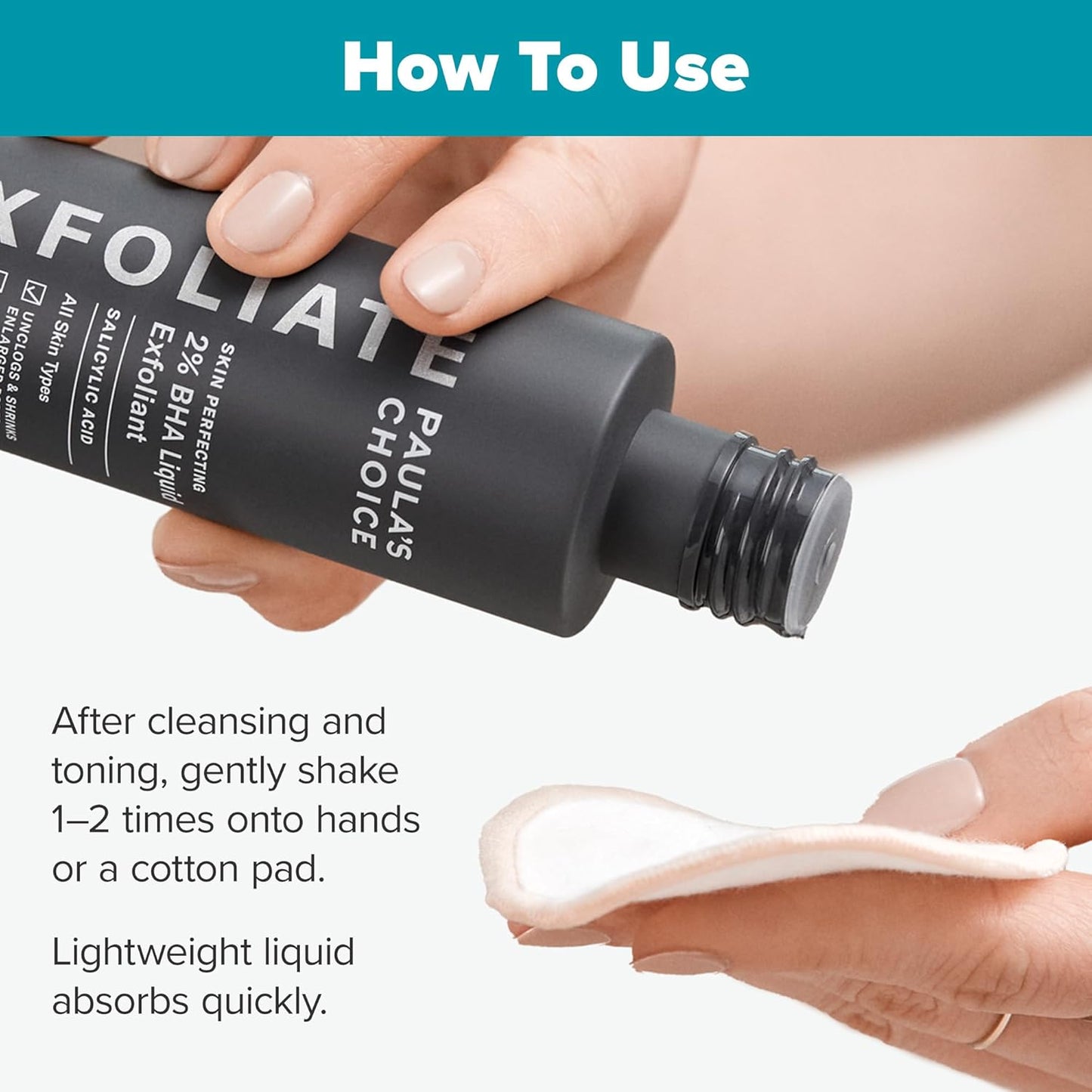 SKIN PERFECTING 2% BHA Liquid Salicylic Acid Exfoliant-Facial Exfoliant for Enlarged Pores, Wrinkles & Fine Lines, Suitable for Blackhead-Prone Skin, Fragrance-Free