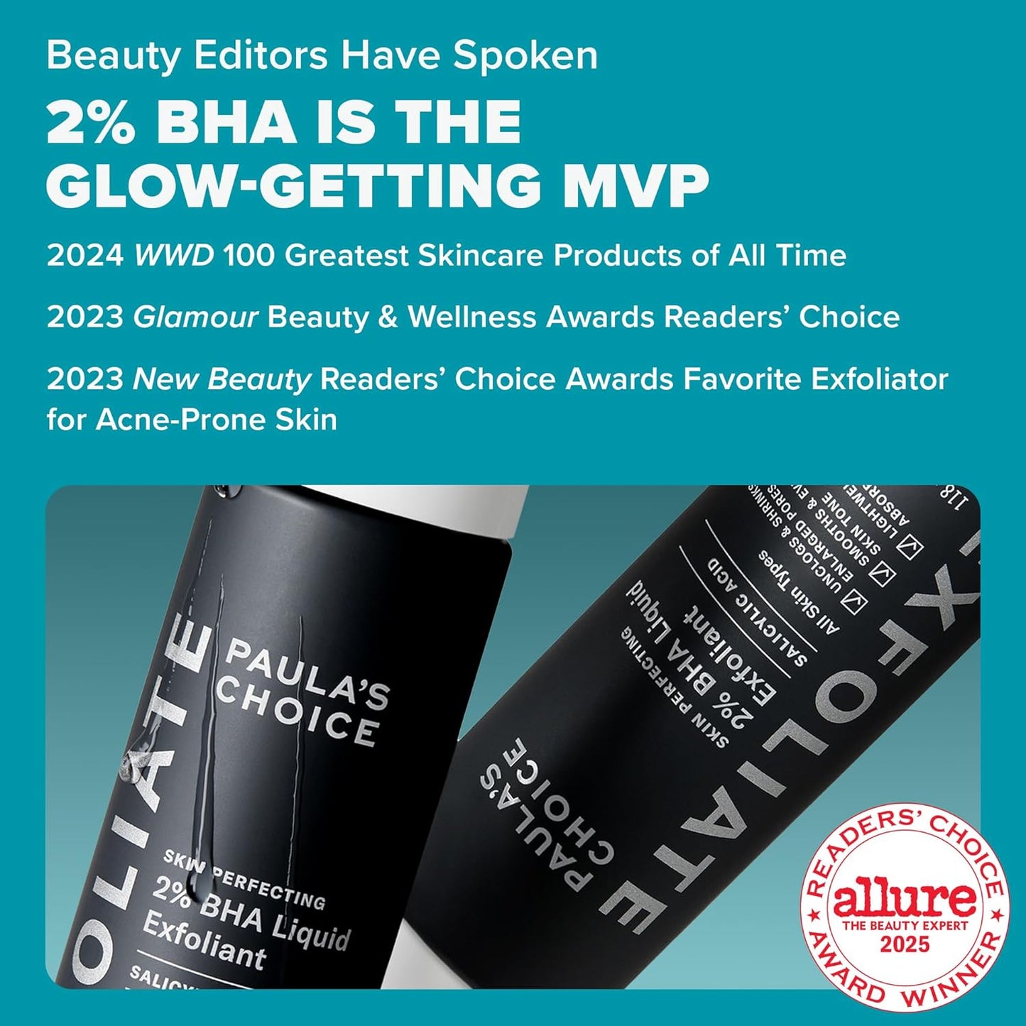 SKIN PERFECTING 2% BHA Liquid Salicylic Acid Exfoliant-Facial Exfoliant for Enlarged Pores, Wrinkles & Fine Lines, Suitable for Blackhead-Prone Skin, Fragrance-Free